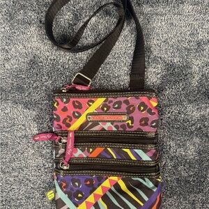 Lily Bloom Multicolor Leopard Crossbody Bag (A294)